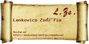 Lenkovics Zsófia névjegykártya