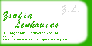 zsofia lenkovics business card